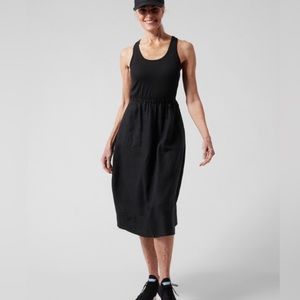 Athleta Baja Linen Midi Dress